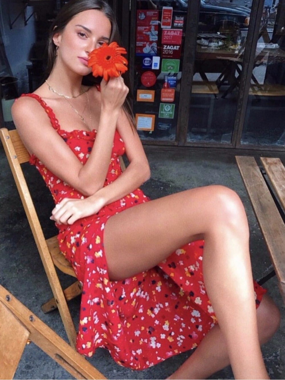 Privacy Please Red Ruffle Midi Dress ✨🍓 - Picture 3 of 5
